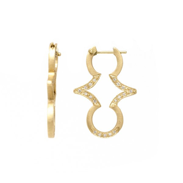 Spare No Spear Diamond  Hoop Earrings