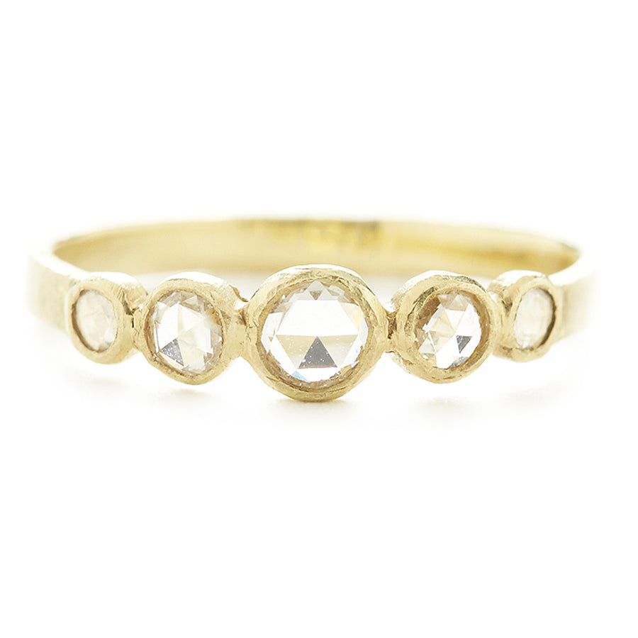 Graduated Five Dot Diamond Ring