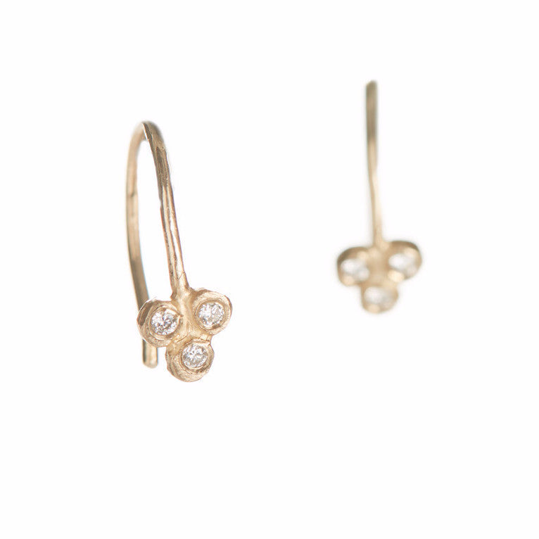 Gold Flower Stud Earrings 9ct - Dawes Jewellery