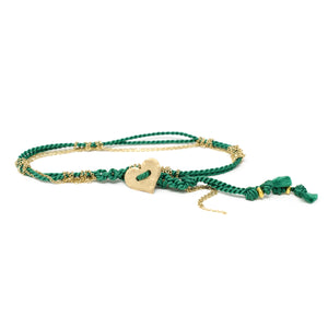 Adult Friendship Bracelet Emerald Green