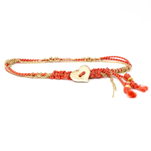 Adult Friendship Bracelet Orange