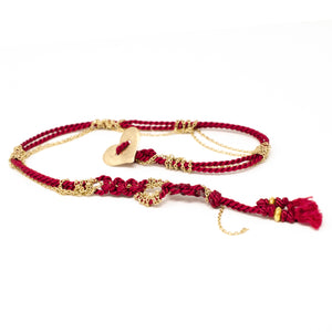 Adult Friendship Bracelet Red