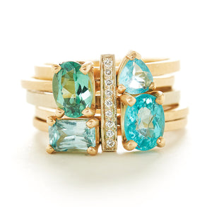 Stacking Pear Apatite Ring