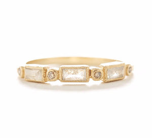 Blockette Baguette Opaque Diamond Ring