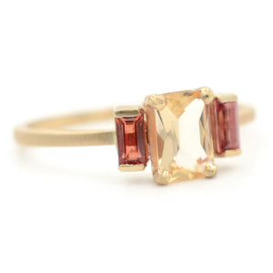 Imperial Three Stone Topaz Ring