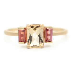 Imperial Three Stone Topaz Ring