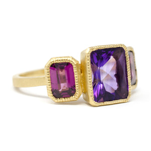 The Great Jewel  Amethyst Grape Garnet Ring