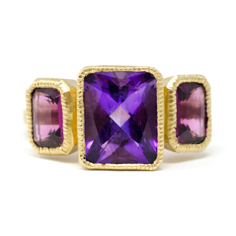 The Great Jewel  Amethyst Grape Garnet Ring