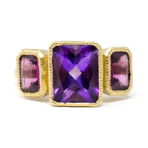 The Great Jewel  Amethyst Grape Garnet Ring