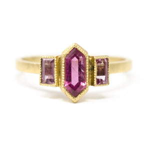 The Altar of Prosperity Garnet Pink Sapphire Ring