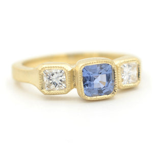 Something Blue Sapphire Diamond Ring