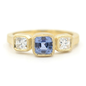 Something Blue Sapphire Diamond Ring