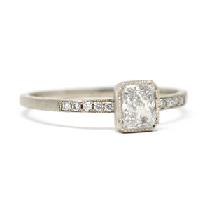 Blockette Radiant Cut Diamond Pave Ring