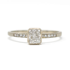 Blockette Radiant Cut Diamond Pave Ring