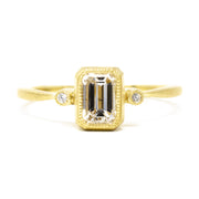 Perfectly Poised Emerald Cut Diamond Ring