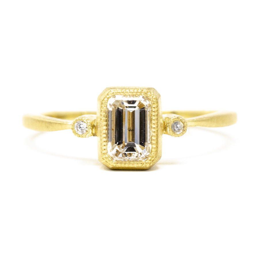 Perfectly Poised Emerald Cut Diamond Ring