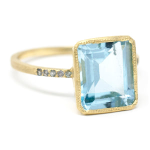 Blue Skies Topaz Pave Cocktail Ring