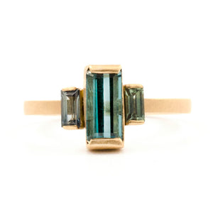 Inspired Indicolite Green Sapphire Ring