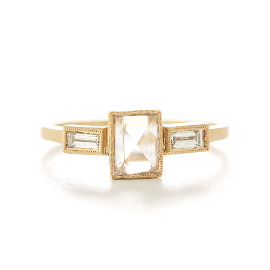 Blockette Large Baguette Three Stone Ring