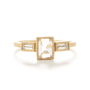 Blockette Large Baguette Three Stone Ring