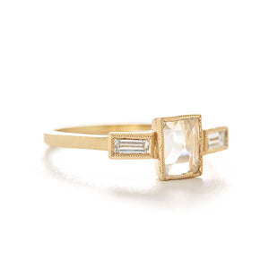 Blockette Large Baguette Three Stone Ring