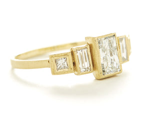 Blockette Baguette Five Stone Ring