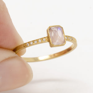 Moonstone Pave Cocktail Ring