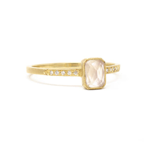 Moonstone Pave Cocktail Ring