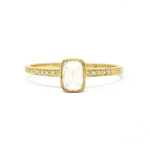 Moonstone Pave Cocktail Ring