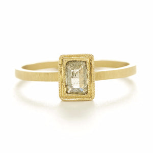 Blockette Opaque Diamond Ring