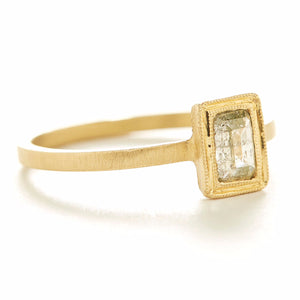 Blockette Opaque Diamond Ring