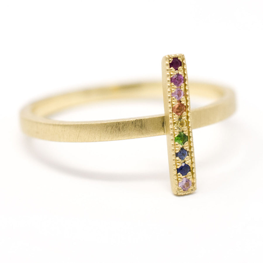 Walk The Line Rainbow Ring