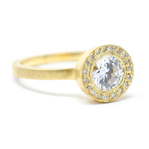 Mountings Blockette Round Diamond Halo Ring