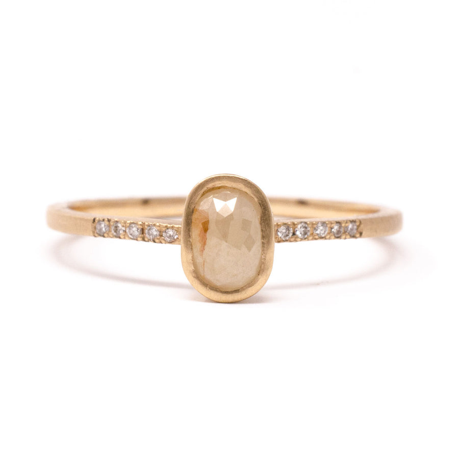Serine Peace Opaque Diamond Pave Ring