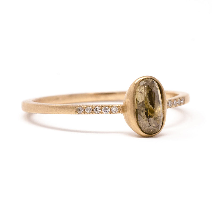 Warm Chocolate Diamond Pave Ring