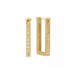 Walk the Line Diamond Hoop Earrings