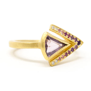 Blockette Chevron Spinel Ring