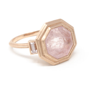 Clover Morganite Ring