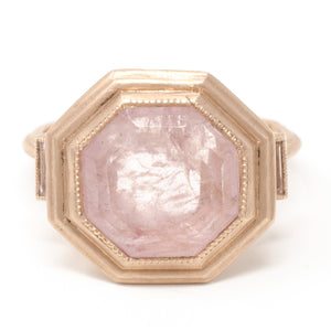 Clover Morganite Ring
