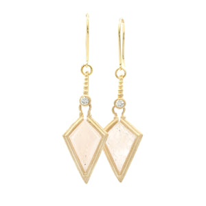Clover Morganite Kite Drop Earrings