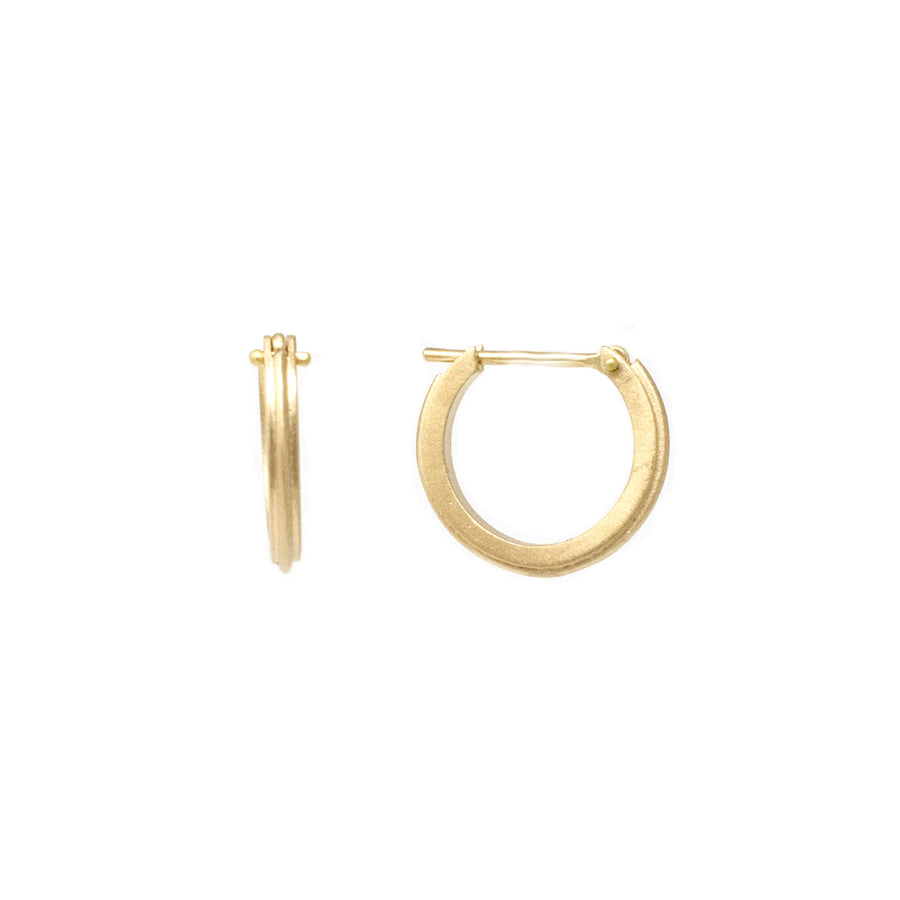 Golden Milgrain Hoop Earrings