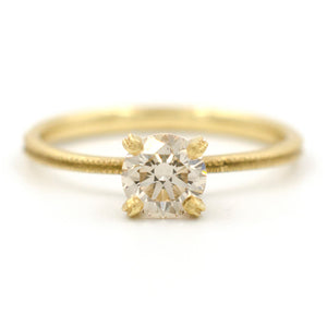 Clover Milgrain Champagne Diamond Ring