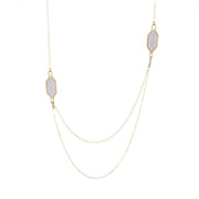 Clover Drape Hexagon Necklace