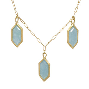 Tryptic Aquamarine Necklace