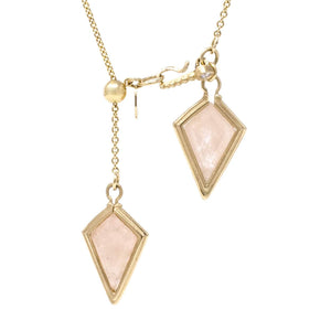 The Perfect Balance Morganite Lariat Necklace