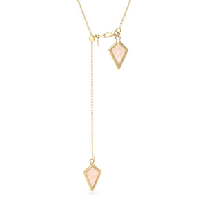 The Perfect Balance Morganite Lariat Necklace