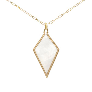 Point Made Moonstone  Kite Necklace