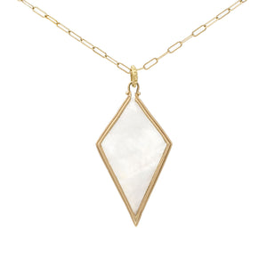 Point Made Moonstone  Kite Necklace