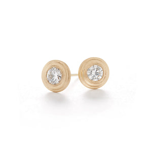 Petite Clover Stud Diamond Earrings