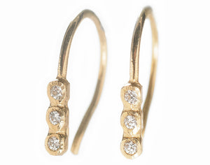 Dewdrop Diamond Line Earrings